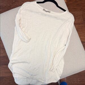 LOFT Cream Long Sleeve Women's Top